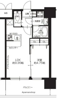プレジオ布施ASIAN【12階】の間取り