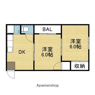 ハピネス加美【415号室】の間取り