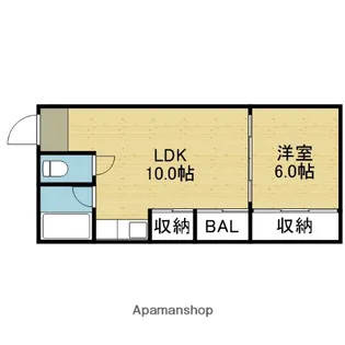 トクマスマンション【302号室】の間取り