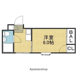 パークサイドフジⅠ【305号室】の間取り