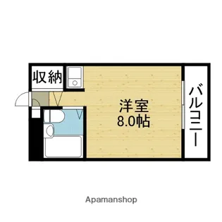 1Rの間取り画像