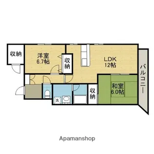 パラシオG【6階】の間取り