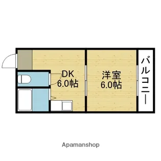 コーポ平野上町【305号室】の間取り