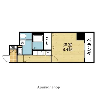 エグゼ天王寺Ⅱ【10階】の間取り
