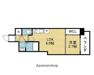 プラ・ディオ新深江【7階】の間取り