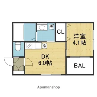 ハーモニーテラス巽南【1階】の間取り
