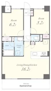 サン・シエロ東今里【502号室】の間取り