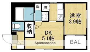 ハーモニーテラス小路東Ⅲ【301号室】の間取り