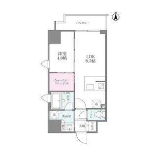 シーズンフラッツ大手前【0201号室】の間取り
