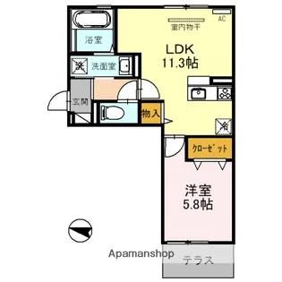 ブールドネージュ【3階】の間取り