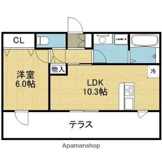 ブールドネージュ【1階】の間取り