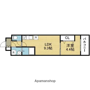 大阪府大阪市生野区巽中1丁目【マンション】の間取り