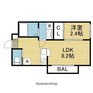 WAKOHRE VITA 東今里【301号室】の間取り