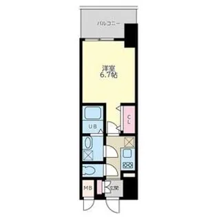 Quintet NAMBA(旧レジュールアッシュNAMBA)【9階】の間取り