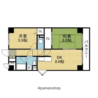 ヴィラシャトー【401号室】の間取り