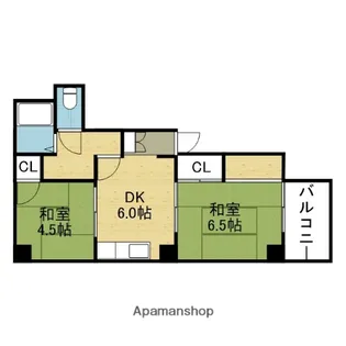 メゾンド舎利寺【4階】の間取り