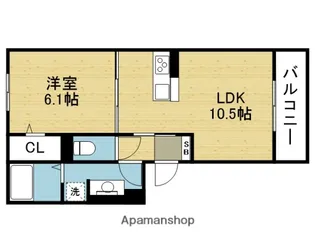 エストドミール東中浜【3階】の間取り