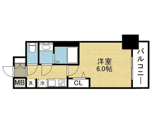 プレサンスOSAKA東中本エシデル【0403号室】の間取り