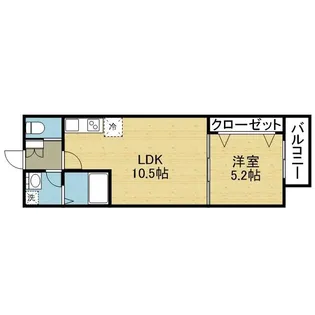 カーサ九宝【101号室号室】の間取り
