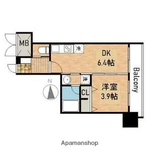 スプランディッド安土町【4階】の間取り