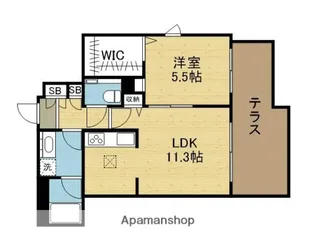 シャーメゾングランデ深江橋【1階】の間取り