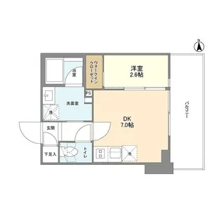 ルフォンプログレ堺筋本町タワーレジデンス【7階】の間取り