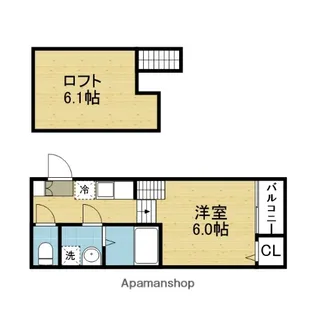大阪府大阪市生野区中川西1丁目【アパート】の間取り