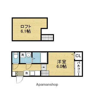 大阪府大阪市生野区中川西1丁目【アパート】の間取り