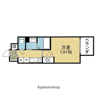 LUXE大阪城南【13階】の間取り