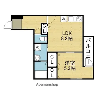 ハイツ BLUEBELL【1階】の間取り