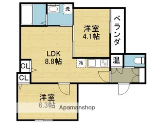 ライトハウス東今里【301号室】の間取り