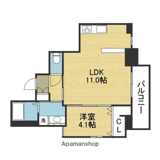 PERFECT LIFE夕陽ヶ丘【5階】の間取り