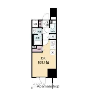 METROSA谷町六丁目NORTH【1404号室】の間取り