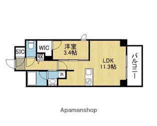 ロイヤルパークヒルズ上町【701号室】の間取り