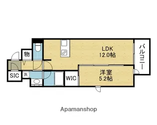 ロイヤルパークヒルズ上町【803号室】の間取り