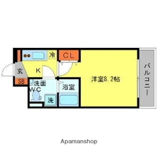 SERENiTE本町エコート【503号室】の間取り