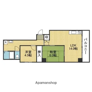 ドミールナカオ【301号室】の間取り