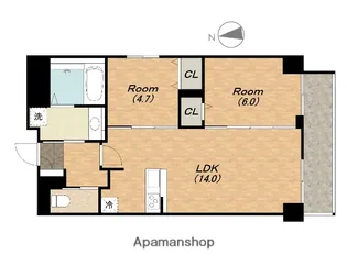 ナチュール天王寺【5階】の間取り
