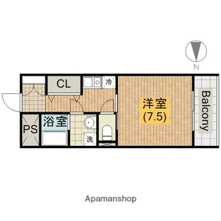 ラシーヌ上本町【4階】の間取り