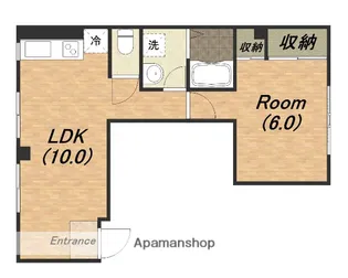 桃栄マンション【4階】の間取り