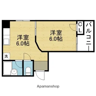 ぱすてる夕陽丘【7階】の間取り
