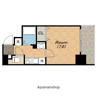 ポルト・ボヌール四天王寺夕陽ヶ丘ミラージュ【4階】の間取り