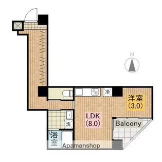 b.UEMACHIDAI【6階】の間取り