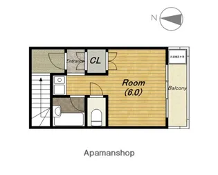 プティ・シャレー【202号室】の間取り