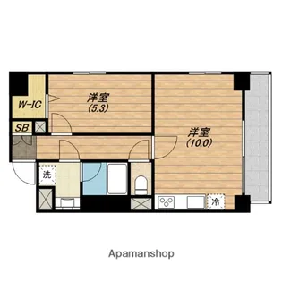 BLEU ET GRIS上町台【5階】の間取り