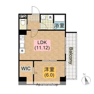 パーフェクトライフ真法院【7階】の間取り