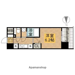 ファーストフィオーレ天王寺筆ヶ崎EYE【6階】の間取り