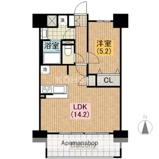 ベルンガーデン上本町【3階】の間取り