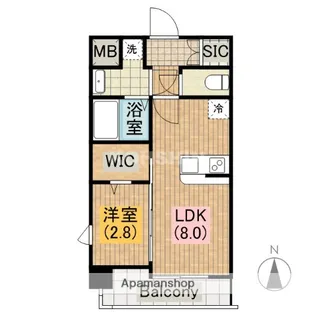 ラシーヌ瓦屋町【3階】の間取り