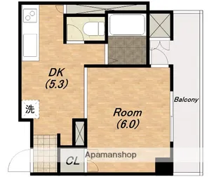 上本町第2ガーデンハイツ【804号室】の間取り